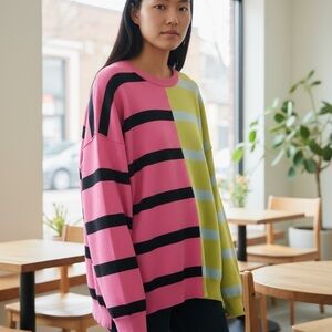 Zeagoo Striped Oversized Pullover Sweater – Women’s Size Large, NWT